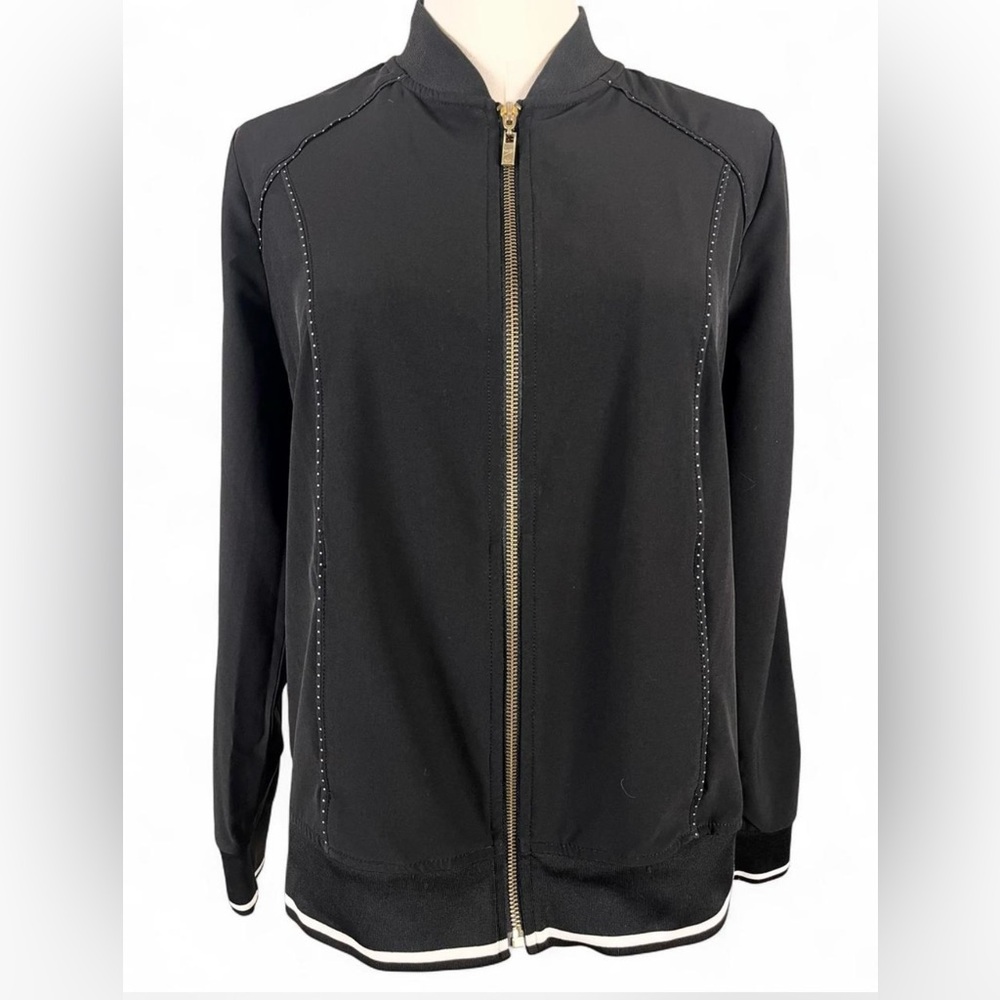 Zenergy Chico's Black Bomber Jacket